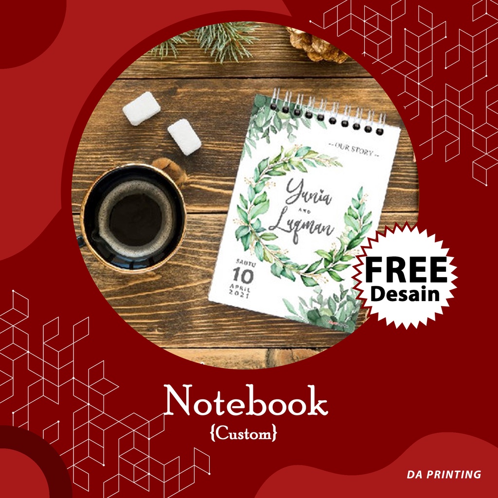 

[DA PRINTING] Suvenir / Souvenir Notebook Untuk Pernikahan, Ulang Tahun, Seminar Custome Murah Sby