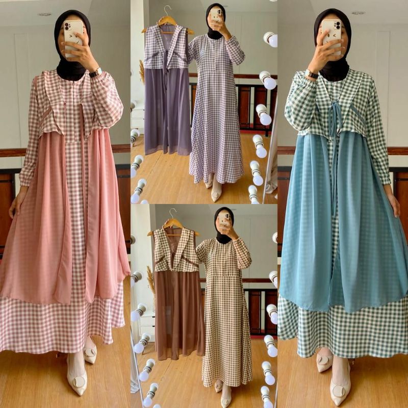 BYLIGABRELA MAXY DRESS 2 IN 1 ( Dusty, Lylac, Coco, Mint ) - DRESS PREMIUM - DRESS LADY SHAKILA - DR