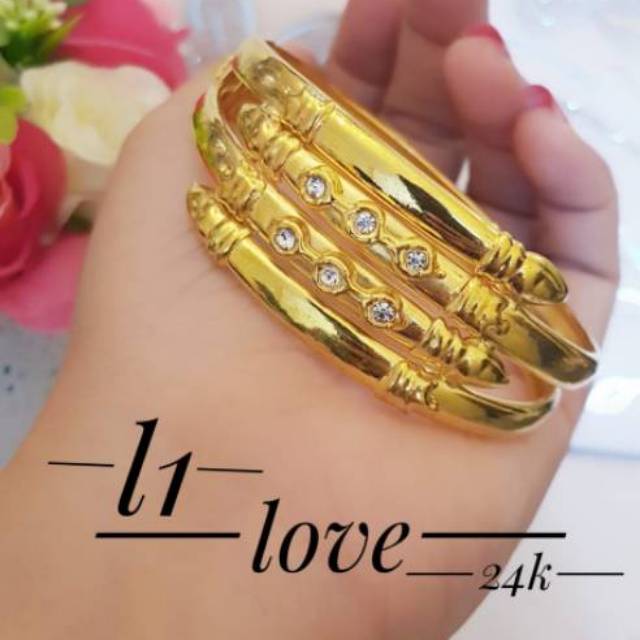 Gelang cincin lapis emas 24k terlaris