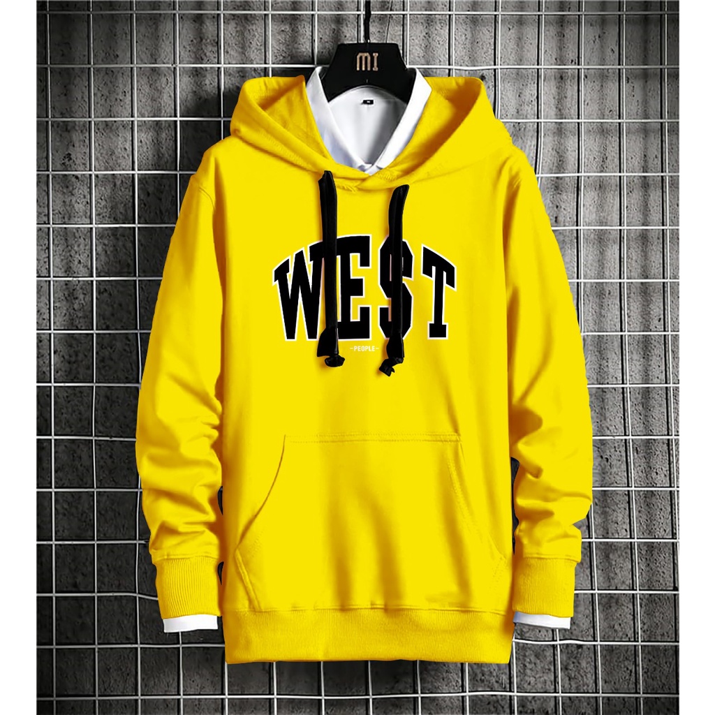 Hoodie Pria / Hodie Pria / Jaket Pria / Sweater Hoodie WEST Bahan Fleece UK L-XL