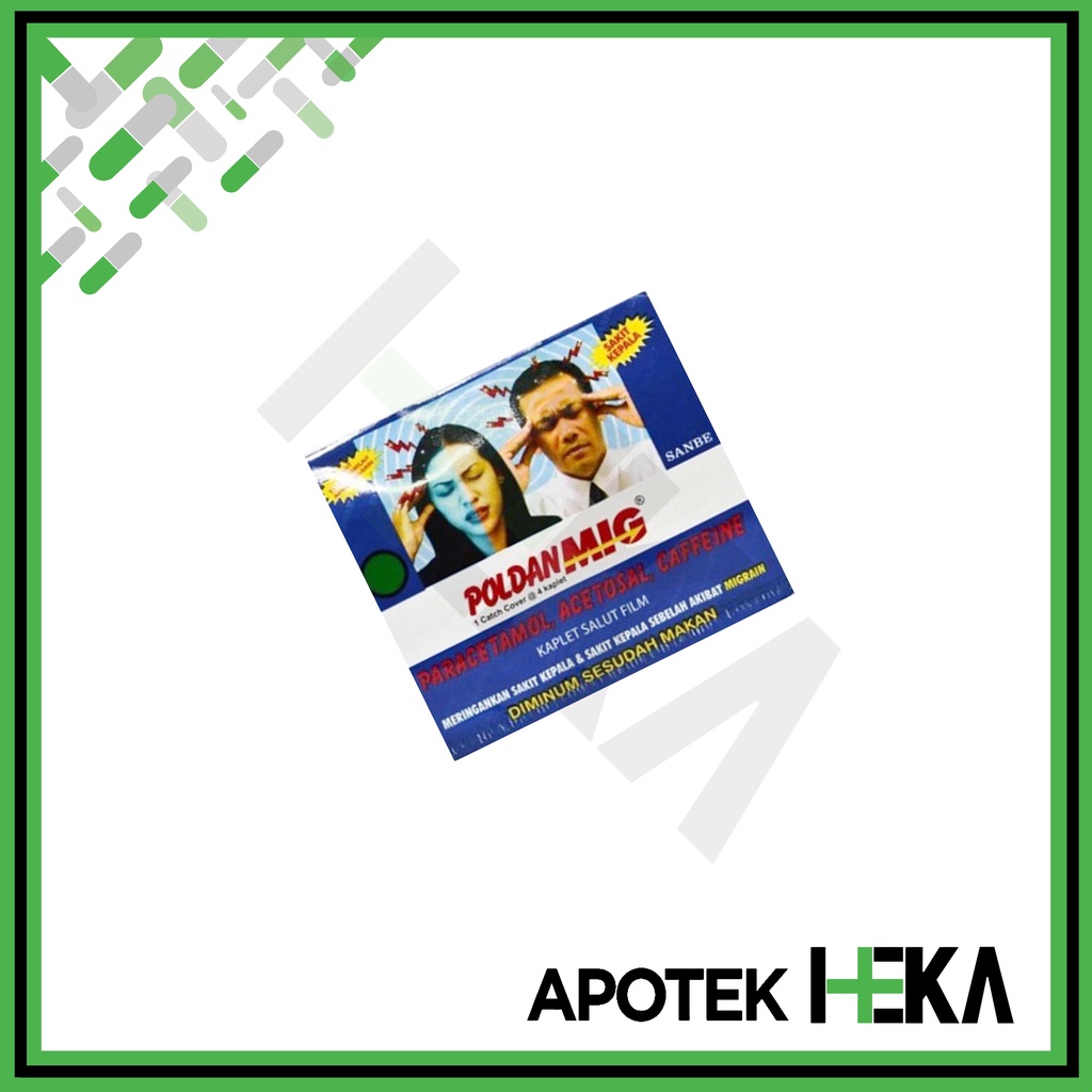 Poldanmig Obat Sakit Kepala Sebelah Migrain Strip isi 4 (SEMARANG)