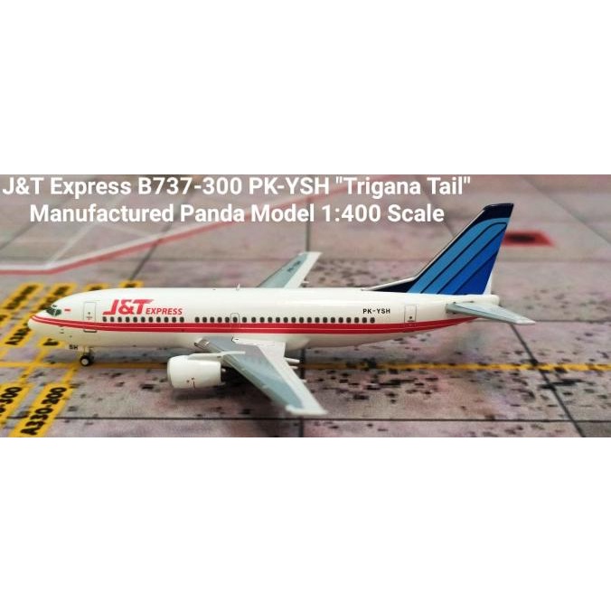 Trigana Air B737-300 PK-YSH J&T Express Livery By Panda Model 1:400