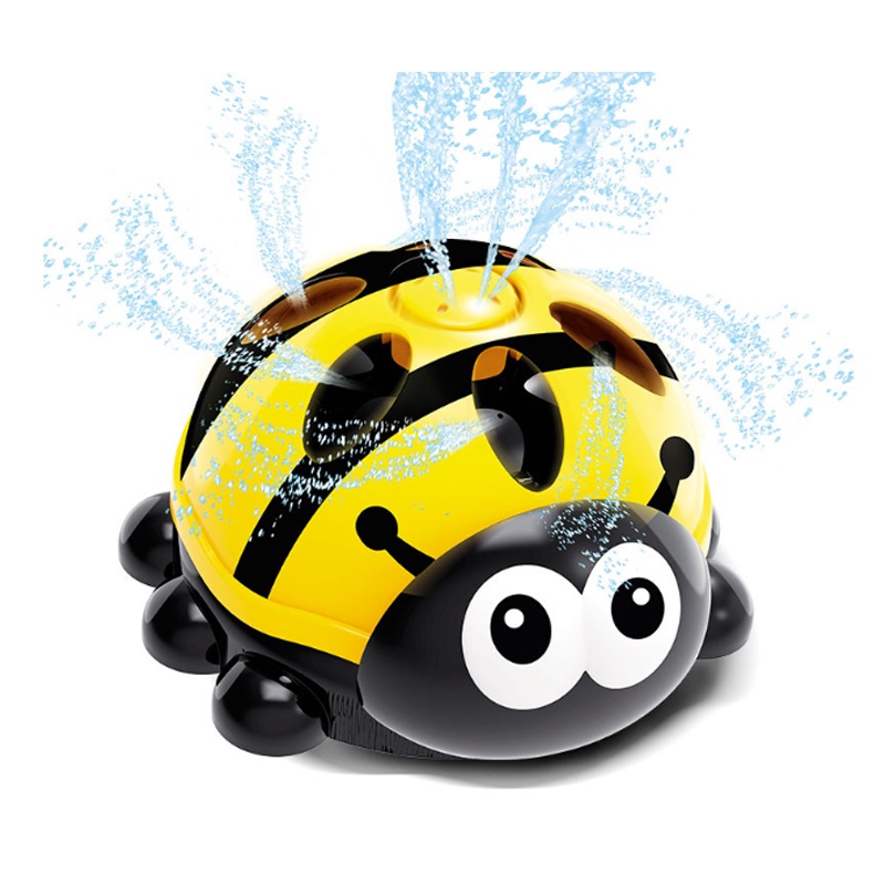 New Outdoor Water Spray Sprinkler for Kids - Backyard Spinning Turtle Ladybug Toy Splashing Fun for Summer Days- Attaches to Garden Hose