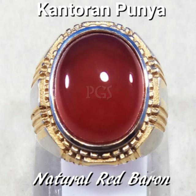 CINCIN BATU AKIK NATURAL RED BARON MERAH MINIMALIS KANTORAN PUNYA