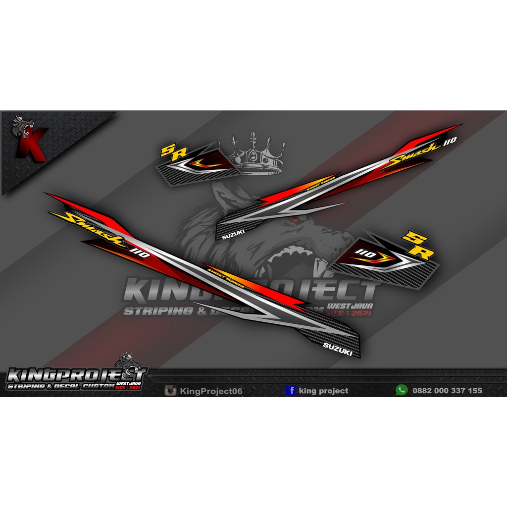 striping suzuki smash 110 SR motif str custom