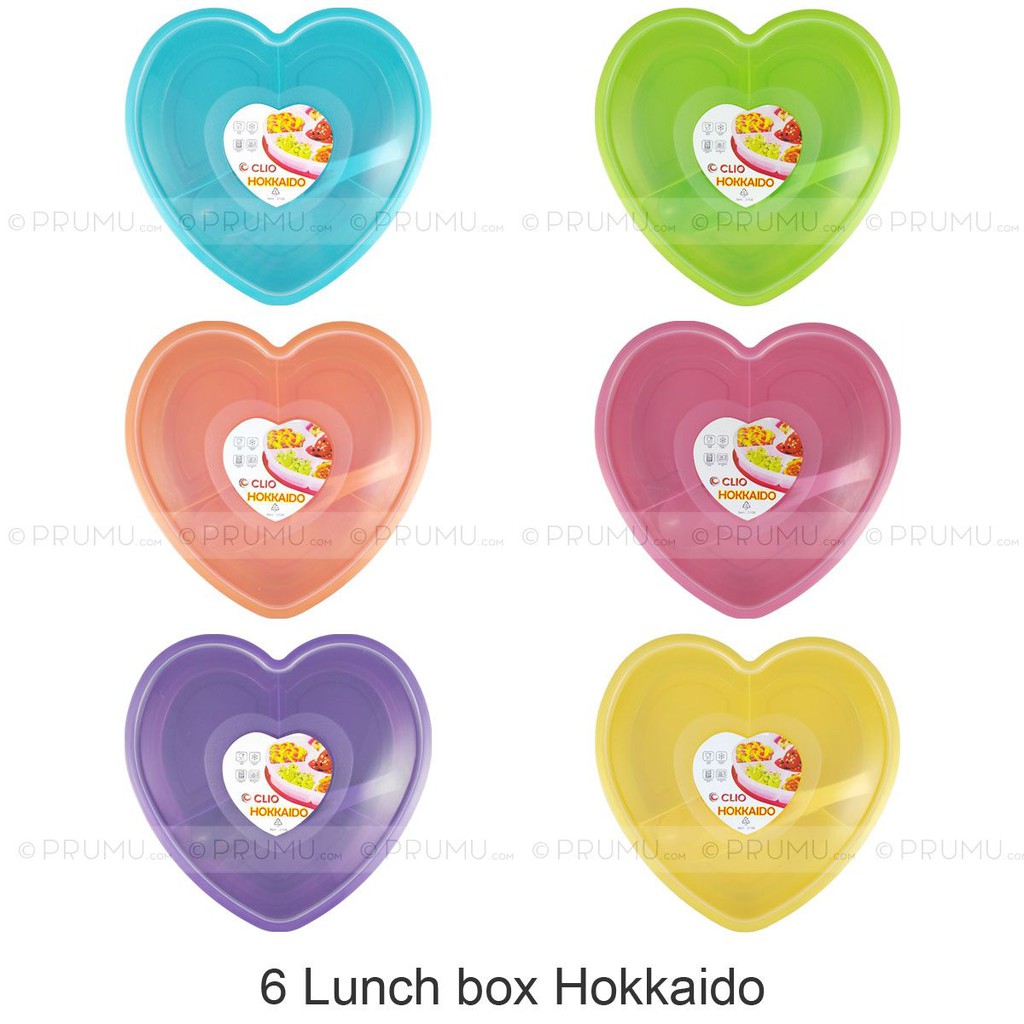 6 Lunch Box - Tempat Makan - Kotak Makan - Catering Box - Souvenir Ultah - Clio Hokkaido