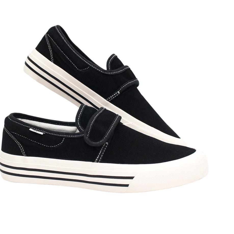 (ATC) SEPATU TIMEBOMB VULCANIZED | SLIPON VELCRO V2 | BW STRIPE