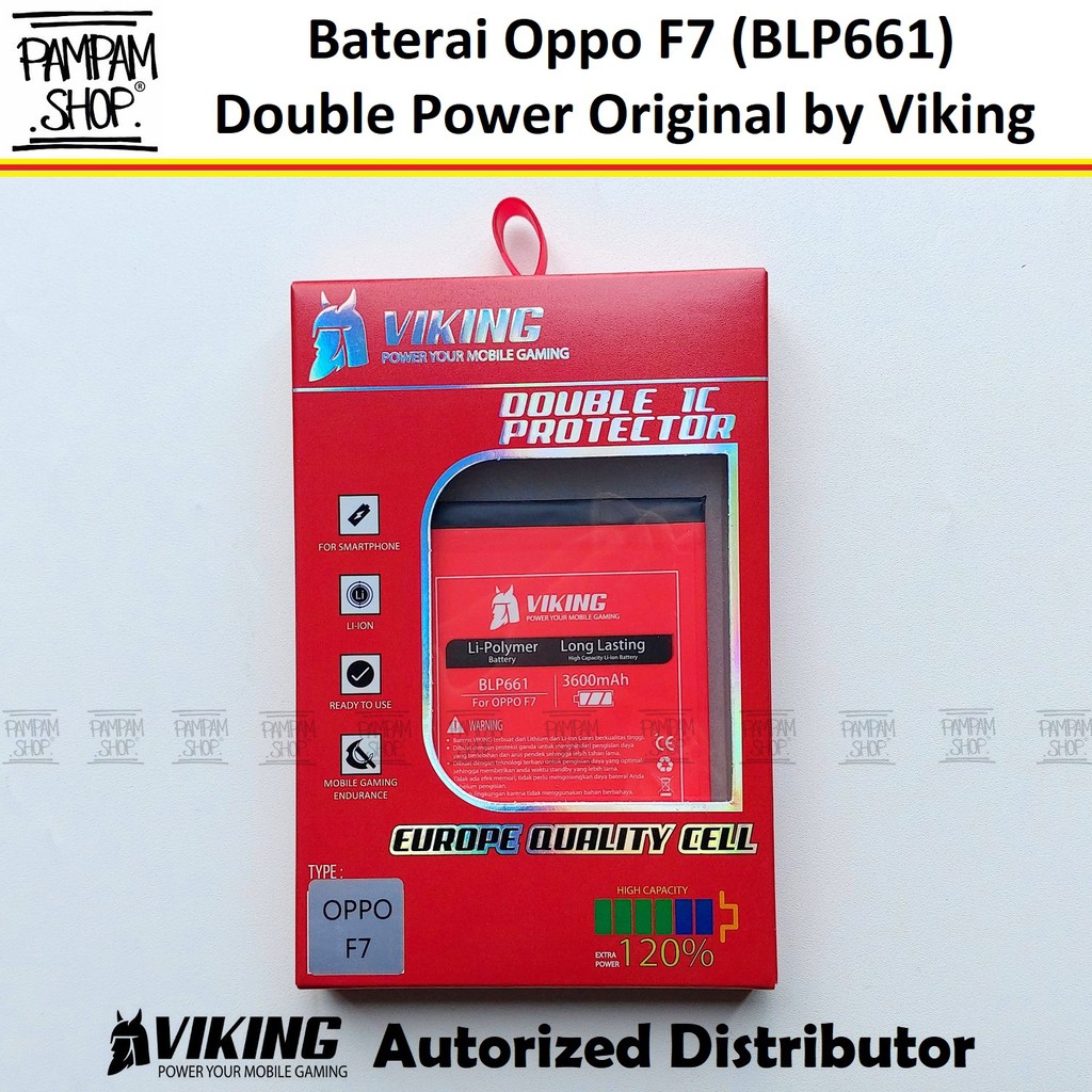Baterai VIKING Double Power Original Oppo F7 BLP661 BLP 661 Batre