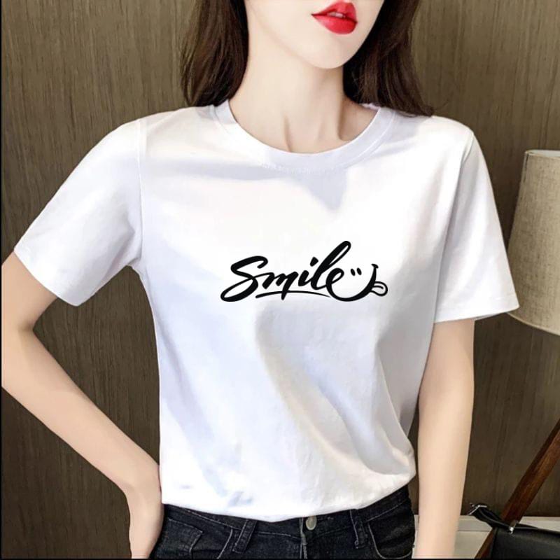 MUKZHOP / BAJU OBLONG SMILE / kaos oblong / baju santai / terlaris / terbaru