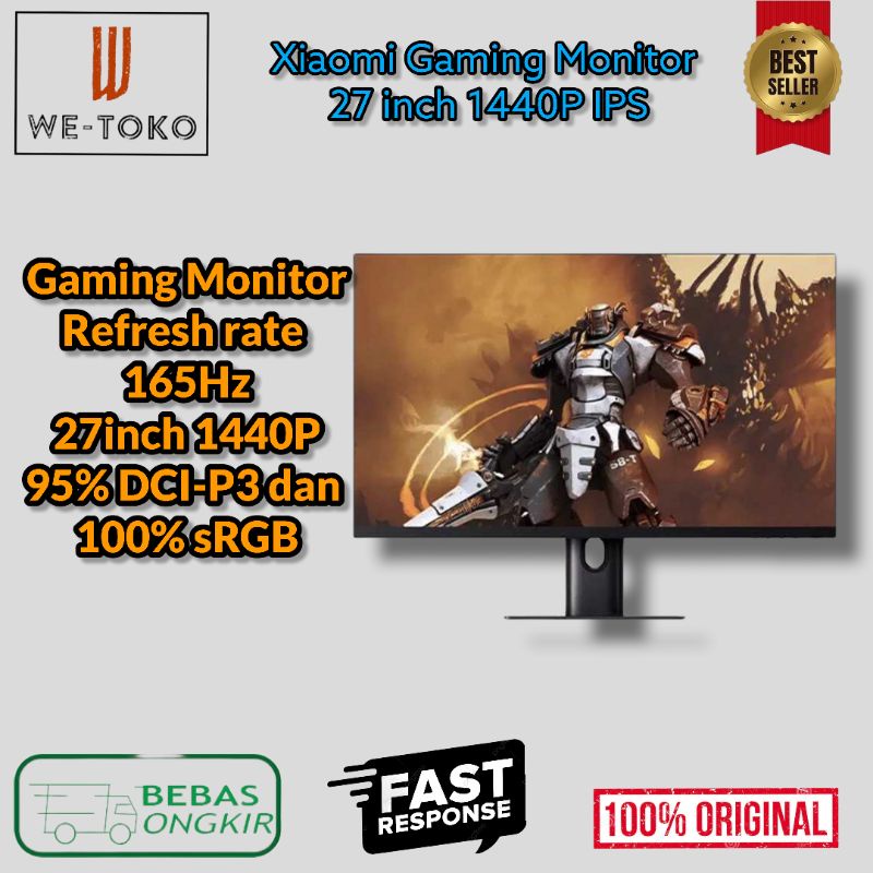 Xiaomi Gaming Monitor 1440P 165Hz HDR Free-Sync 27 Inch - XMMNT27HQ