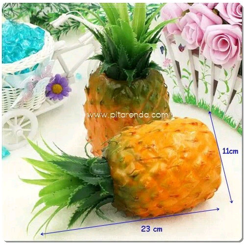 Dijual buah hiasan imitasi replika buah nanas palsu hiasan meja Murah