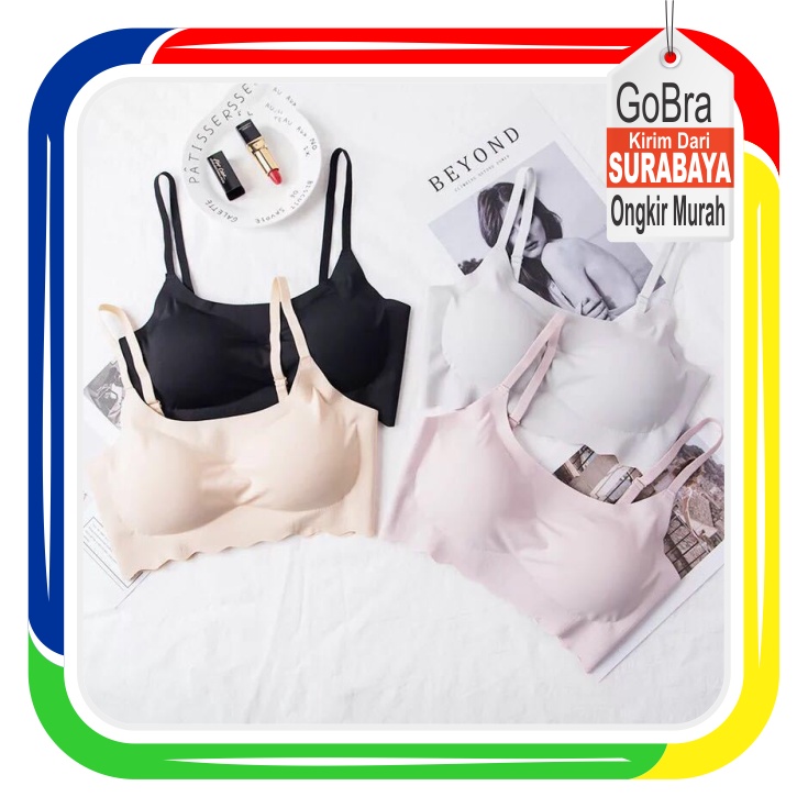 Gobra ♕ PW084 Sport Bra Sexy Seamless Tipis Tidak Terikat,Tidak Nyeplak, Ringan Dan Nyaman Import