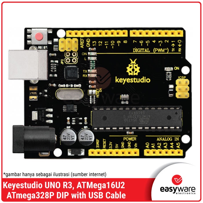 Keyestudio UNO R3 DIP ATmega16U2 with cable like arduino uno r3 board