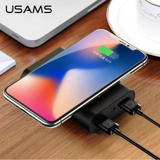 USAMS wireless charging power bank 8000 mah powerbank charger