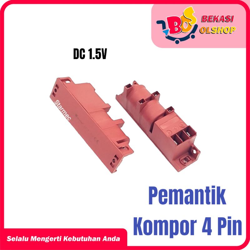 Pulse Ignition DC 1,5V 4 SOCKET-Pemantik Elektrik Kompor Gas Ariston