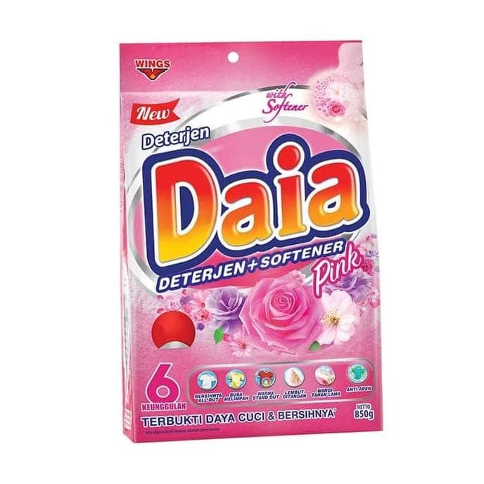 Daia Softener Pink Powder Detergent 800 gr/pcs