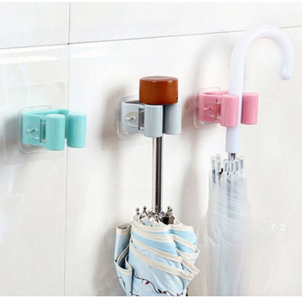 Pengait Sapu Gantungan Gagang Sapu Pel Mop Suction Hanger Holder Penjepit Gantungan Kamar Mandi