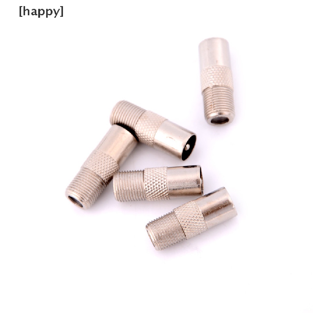 Ha 5pcs Adapter Konverter Plug Tv Tipe F Female Ke Rf Coax Aerial Male