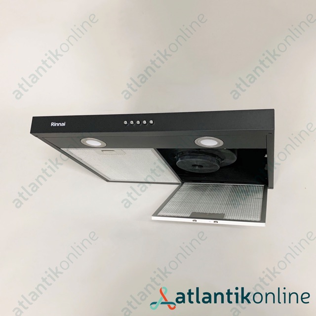 COOKER HOOD cookerhood penghisap asap dapur slim 60 cm 60cm black hitam RINNAI RH-126B RH126B RH 126 B