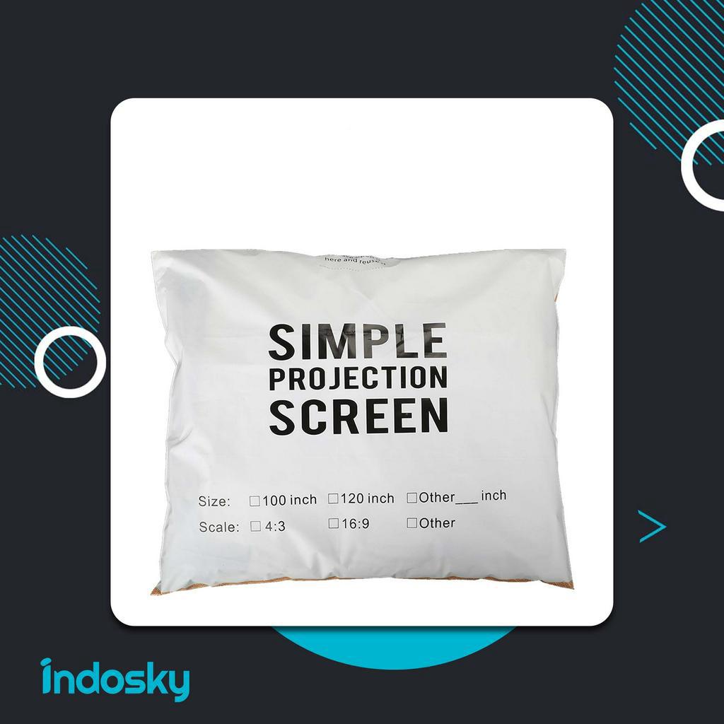 Layar Proyektor Portable 150 Inch | Simple Screen Projector | Projector Screen Portable Original