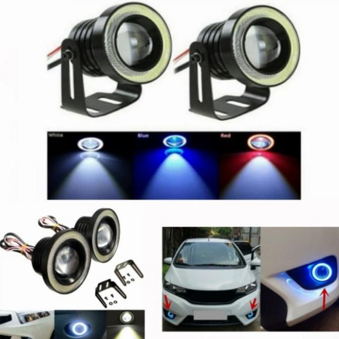---Termurah--- Foglamp Led Lampu Mobil INNOVA OLD NEW GRAND Angel Eyes 89mm