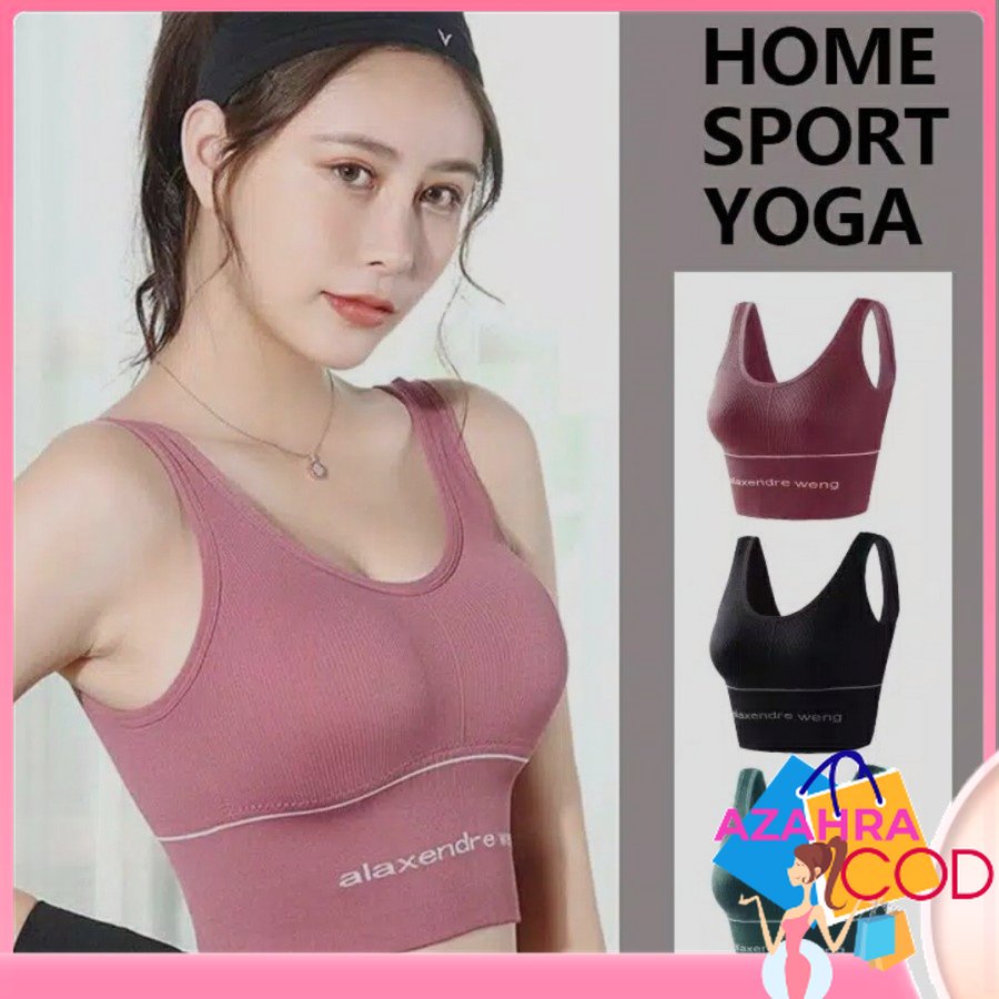 AZAHRA SPORT BRA GYM BRA OLAHRAGA PUSH UP WANITA TANPA KAWAT  SEXY IMPORT