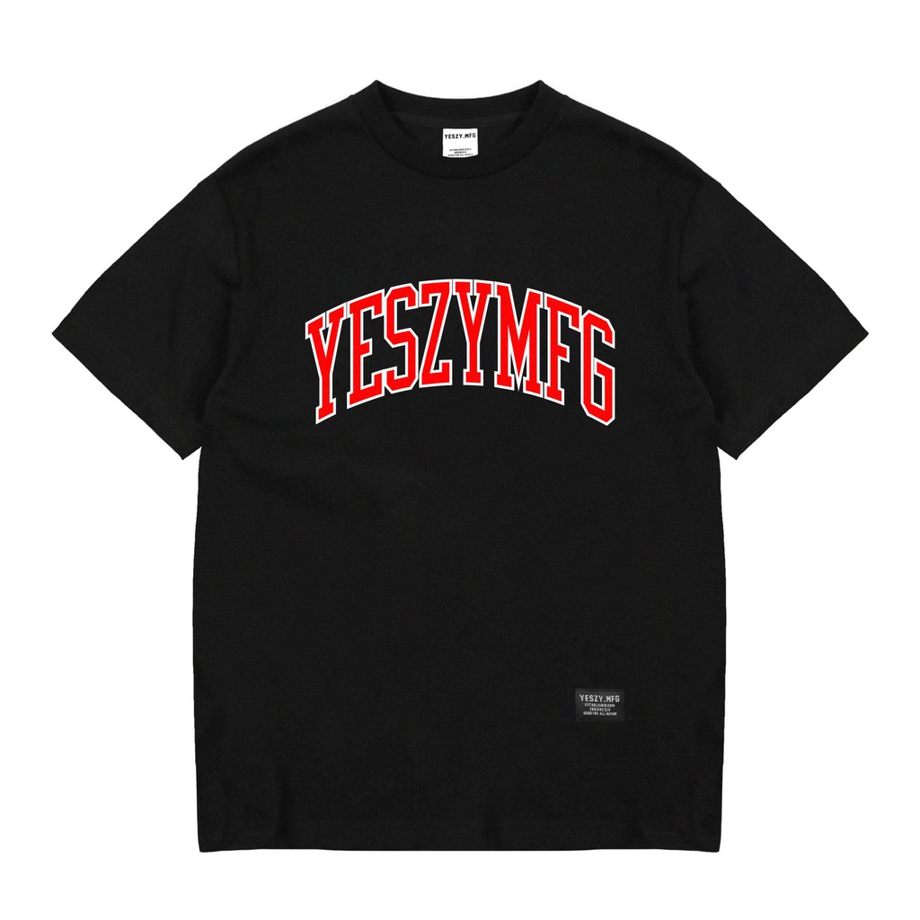 YESZY.MFG Tshirt Black Ancient F. Red