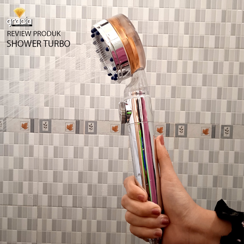 Shower Kamar Mandi Tekanan Air Kencang Dan Deras /  Kepala Shower Air Kencang Shower Turbo Jet