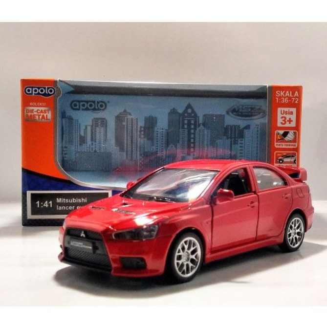 Apolo msz diecast Mitsubishi Lancer Evolution merah