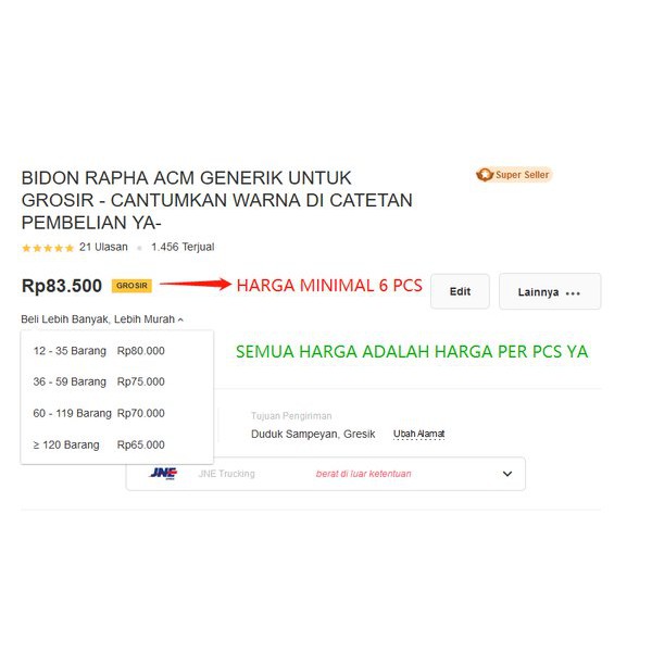 

produk termurah BIDON RAPHA ACM GENERIK UNTUK GROSIR - CANTUMKAN WARNA DI CATETAN PEMBELIAN YA-