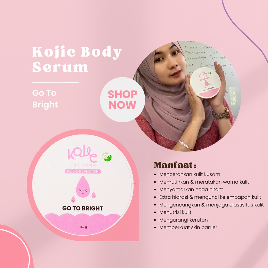 Body Cream Kojic Plankton BPOM Go to Bright