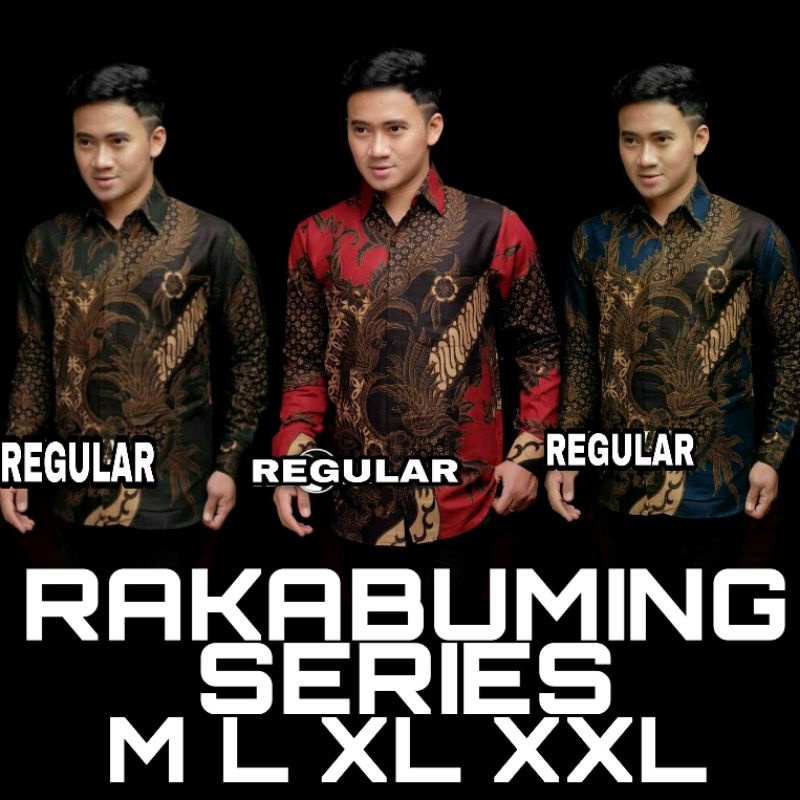 NEW Baju Batik Kemeja Pria Modern motif Rakabuming  Size M L XL XXL