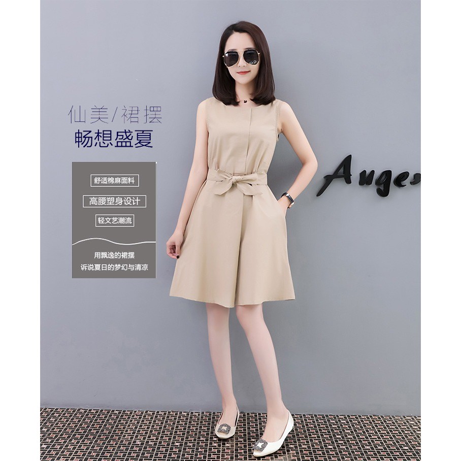 Casual Midi Dress Import Gaya Korea Merah Biru Nude TF35187