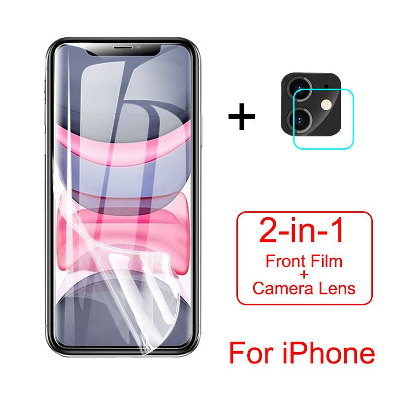 Pelindung Layar Hydrogel Untuk Iphone 11 12 Pro Max Mini 7 8 Plus X Xs Max Xr Se 2020