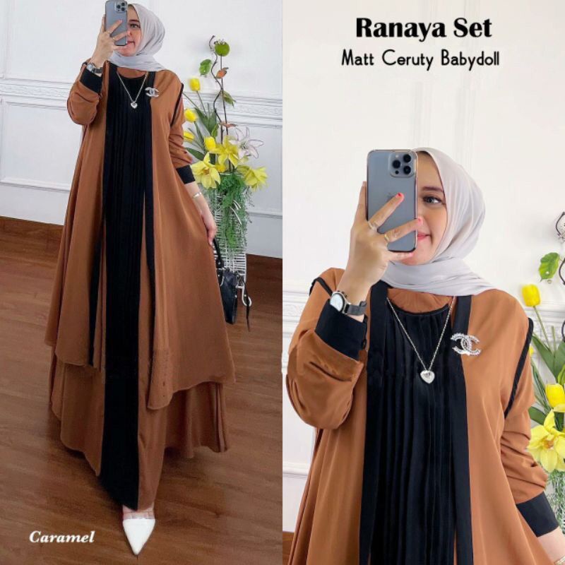 DRESS MUSLIM, baju wanita, baju gamis, dress, gamis, Baju gamis, fashion wanita, Ranaya Set