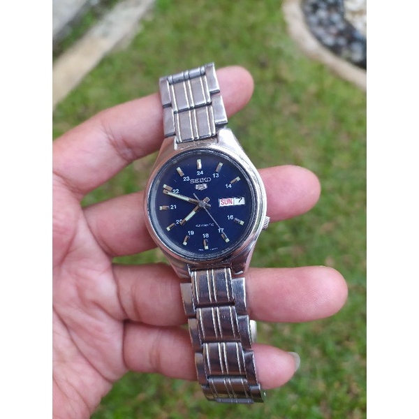 seiko 5 cal 7s26 matic blue dial military