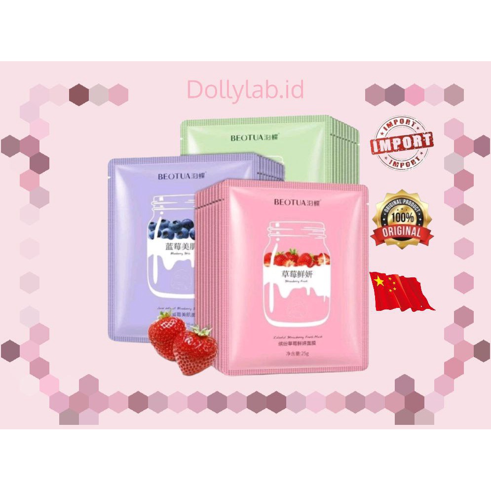 BEOTUA Yogurt Fruit Facial Mask Sheet Masker Wajah Buah BE001