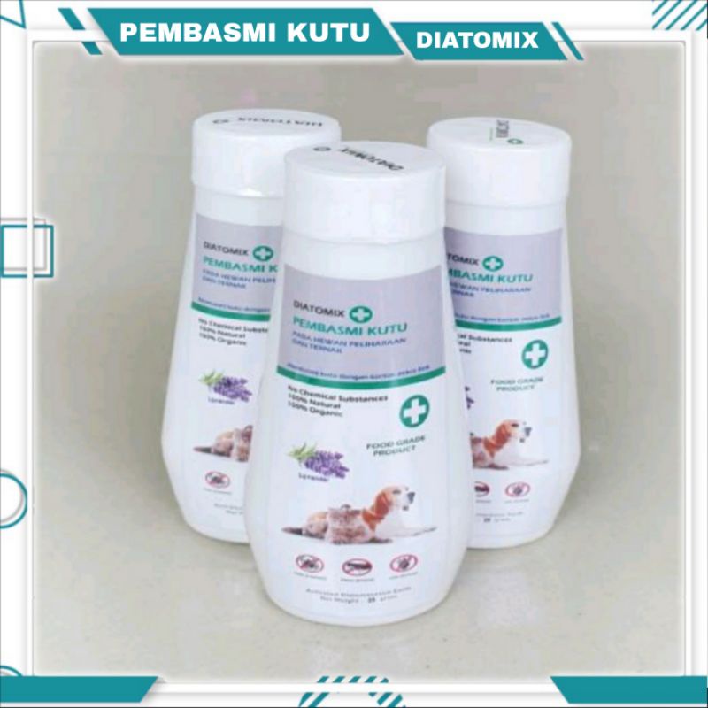 DIATOMIX Bedak Anti Kutu Kucing Anjing Obat Penghilang Kutu Ampuh Aman Pembasmi Kutu Aman Untuk Anabul 25gr