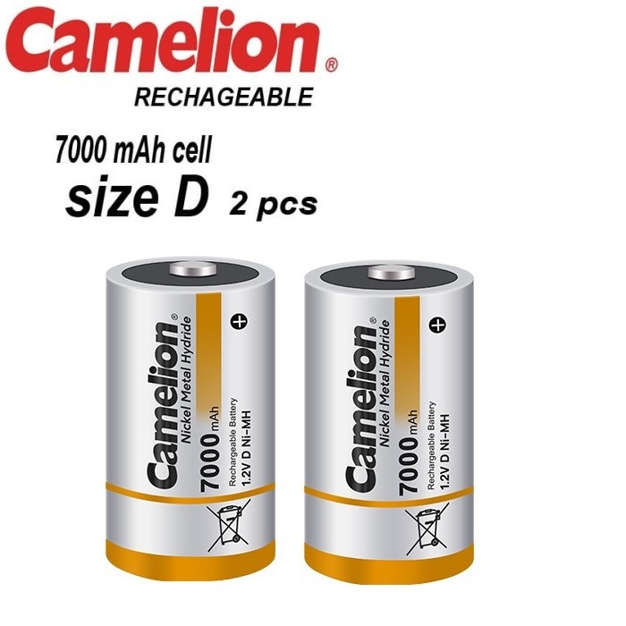 Baterai Camelion 7000mAh Rechargeable Battery Size D ( Besar ) 2pcs