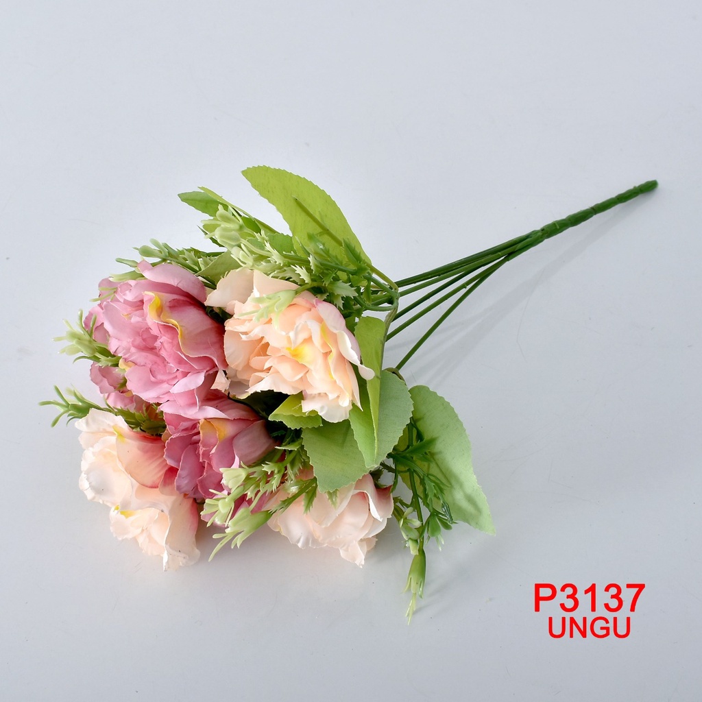 TF11 COD P3137 ( 1 KILO BISA MUAT 23PCS ) BUNGA DEKORASI BUNGA HIAS BUNGA ARTIFISIAL BUNGA PALSU-UNGU