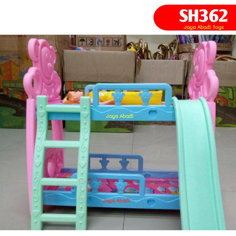 Mainan Tempat Tidur Barbie Tingkat Seluncuran Bahan Kuat Kokoh Bagus SH362