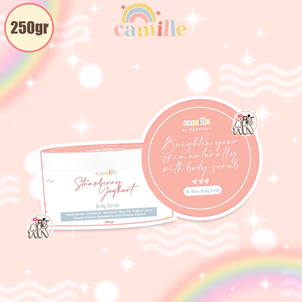 CAMILLE BEAUTY BODY SCRUB STRAWBERRY YOGHURT 250GR