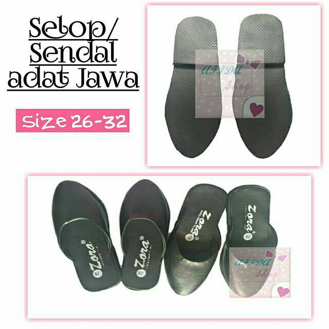Selop polos adat jawa anak/sepatu formal