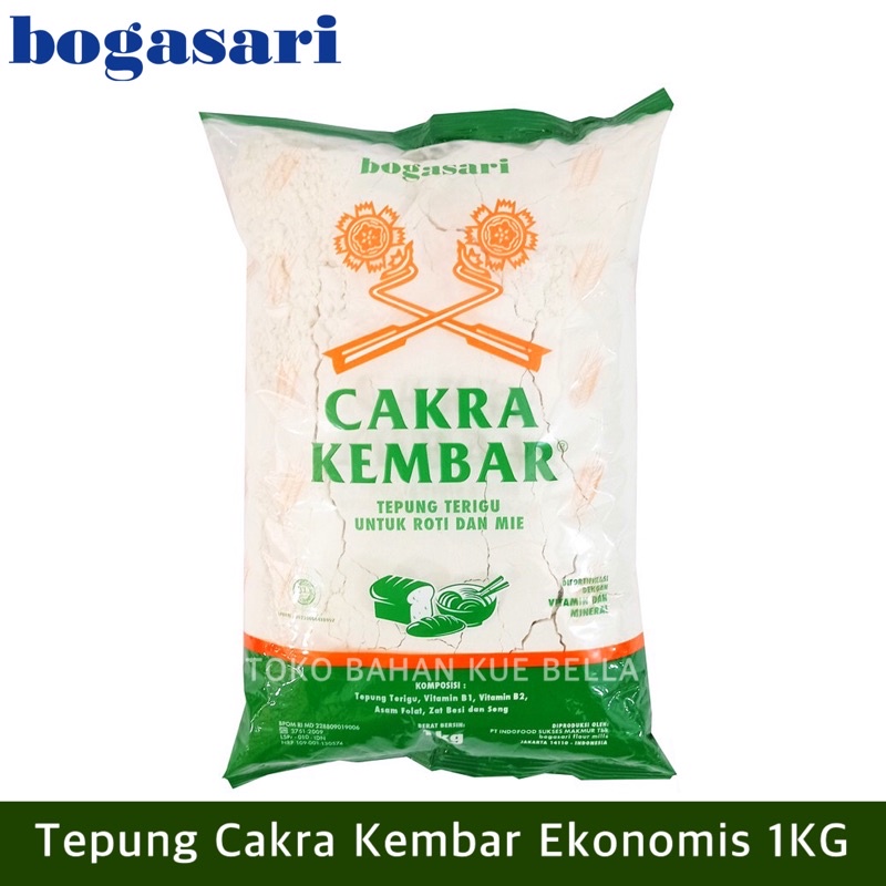 

Bogasari CAKRA KEMBAR EKONOMIS 1KG - Tepung Terigu Transparant