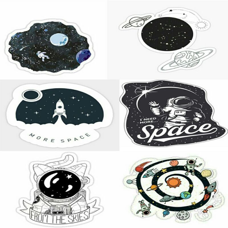 

sticker cutting tema space