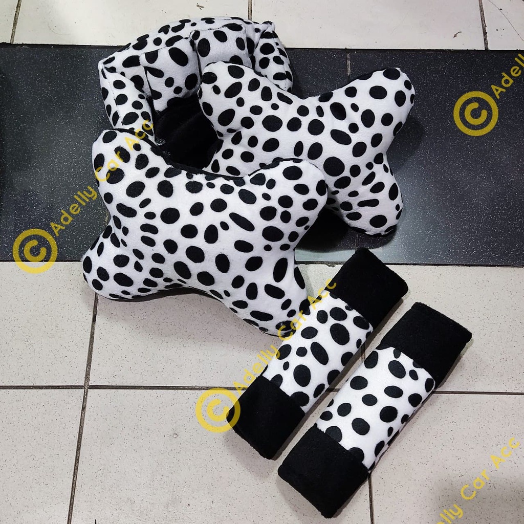 Bantal Leher Mobil 3 in 1 PREMIUM Motif Unik UNIVERSAL