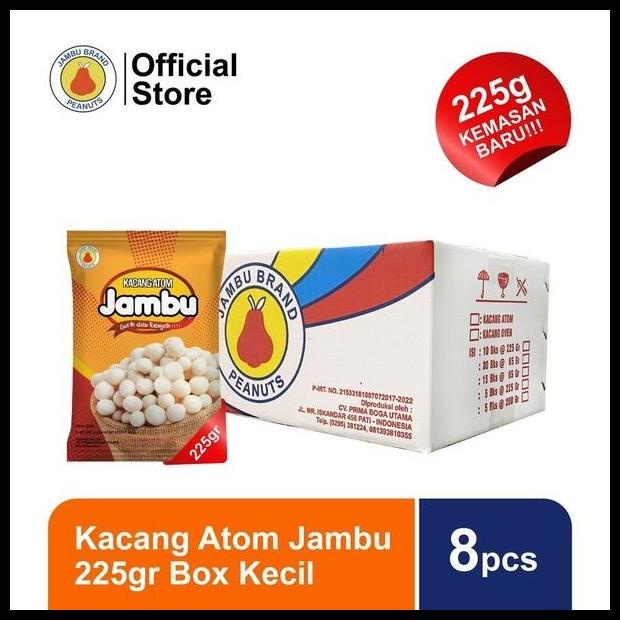 

DISKON TERBATAS !!! KACANG ATOM JAMBU 225 GR BOX KECIL TERLARIS