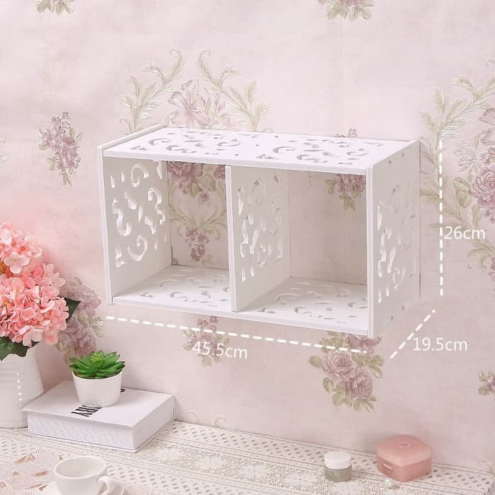 Rak Kubik 2 Ruang Rak DInding Shabby Chic Dekorasi Ruangan M765