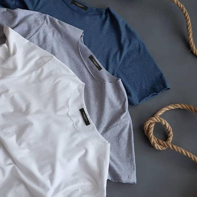™ UNFINISHED TSHIRT | Kaos Polos Pria Tanpa Kerah ✱