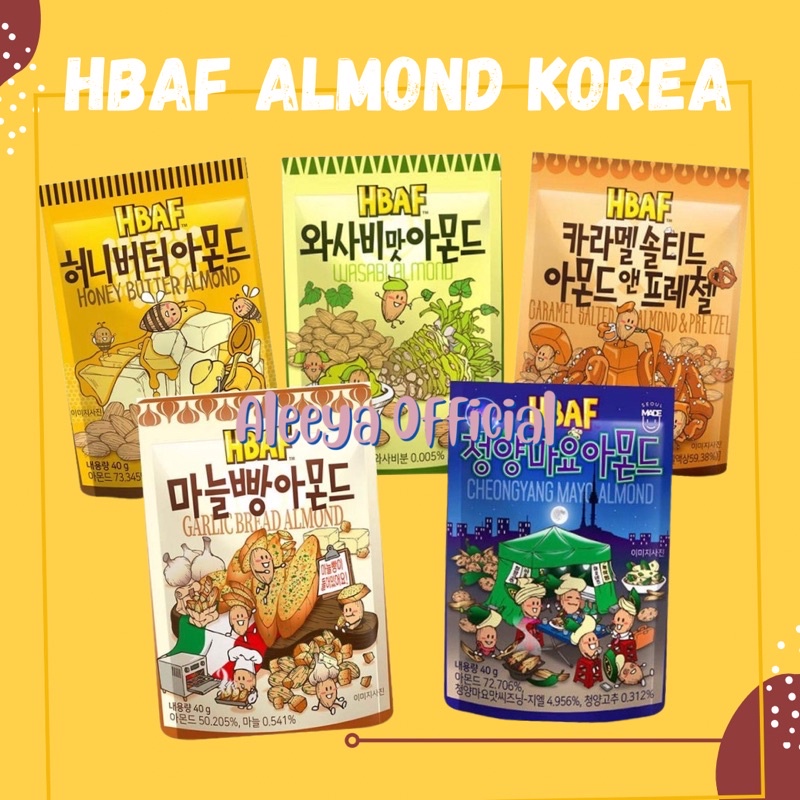 Jual HBAF ALMOND KOREA 210gr Honey butter Almond Korea Original